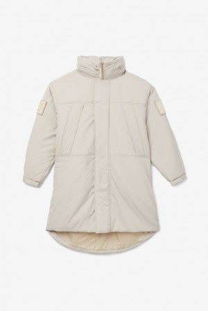 Abrigos Fila Project 7 Long Padded Coat Unisex Beige | 321074UPT