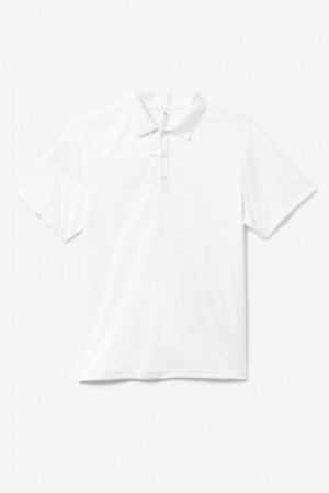 Camisa Polo Fila White Line Polo Hombre Blancas | 309618WSJ