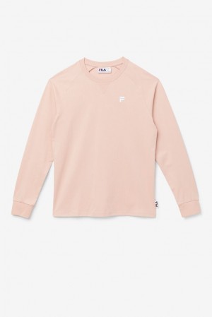 Camisas Fila Flynn Long Sleeve Tee Unisex Rosas | 063419BAR