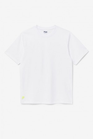 Camisas Fila Vinny Tee Unisex Blancas Amarillo | 956143YBQ