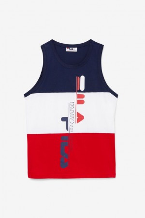 Camiseta Tirantes Fila Alf Tank Hombre Blancas Rojas | 268914QCD