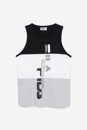 Camiseta Tirantes Fila Alf Tank Hombre Negras Blancas Gris Claro | 732041UAO