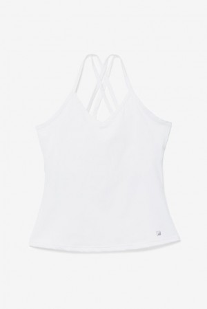 Camiseta Tirantes Fila Back Court Cami Tank Mujer Blancas | 312654DHA