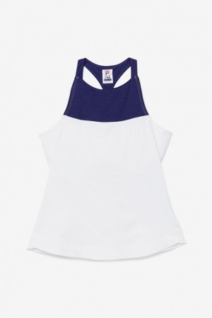 Camiseta Tirantes Fila Back Court Halter Tank Mujer Blancas | 041735UTY