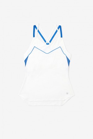 Camiseta Tirantes Fila Celestial Point Cami Tank Mujer Blancas Azules | 834190DCR