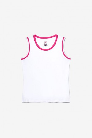 Camiseta Tirantes Fila Core Fullback Tank Unisex Blancas Rosas | 285741SJM