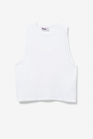 Camiseta Tirantes Fila Diella Tank Mujer Blancas | 120963HLB