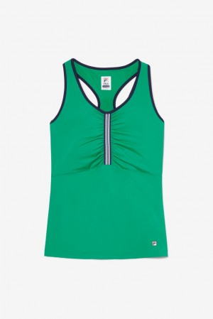 Camiseta Tirantes Fila Heritage Racerback Tank Unisex Verde Azul Marino | 896143CSH