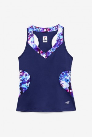 Camiseta Tirantes Fila Pickleball Halter Tank Mujer Azul Marino Azul Marino | 251386AYI