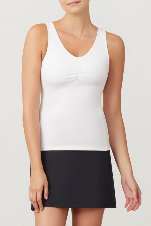 Camiseta Tirantes Fila Racerback Tank Mujer Blancas | 374628GRB