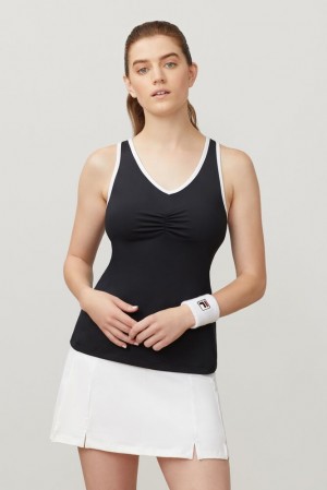 Camiseta Tirantes Fila Racerback Tank Mujer Black/White | 034587XTU