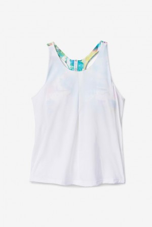 Camiseta Tirantes Fila Tie Breaker Double Layer Racerback Tank Mujer Blancas | 978415DKY