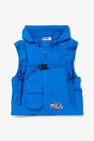 Chaleco Fila Tactical Vest Hombre Azules Negras | 361279SQL