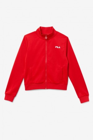 Chaqueta de Chandal Fila Roopam Track Jacket Mujer Rojas Blancas | 635789TCO