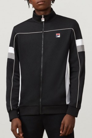 Chaqueta de Chandal Fila Slalom Track Jacket Hombre Blk/Wht/Fgry | 710248GFL