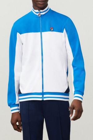 Chaqueta de Chandal Fila Tiebreaker Track Jacket Hombre Wht/Drblu/Navy | 478290LPH