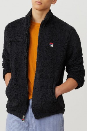 Chaquetas Fila Bridgewater Jacket Hombre Negras | 179028OTD