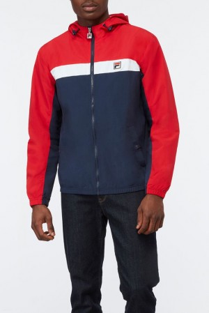 Chaquetas Fila Clipper Wind Jacket Hombre Cred/Navy/Wht | 598246LOF