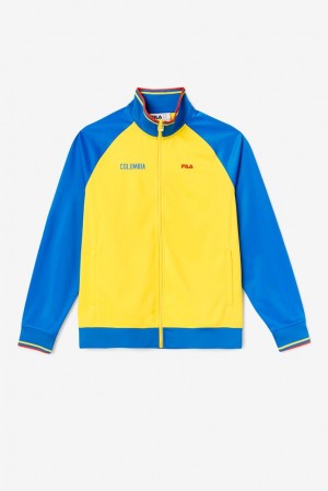 Chaquetas Fila Colombia Track Jacket Unisex Amarillo Azules Rojas | 517340RVP