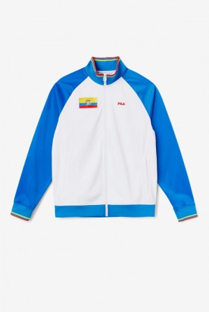 Chaquetas Fila Ecuador Track Jacket Unisex Blancas Azules Rojas Amarillo | 215307LEY