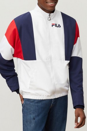 Chaquetas Fila Hambly Wind Jacket Hombre Wht/Peac/Cred | 640198CHW