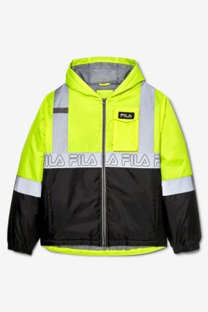 Chaquetas Fila High Visibility Field Hooded Jacket Unisex Amarillo | 386451XQP