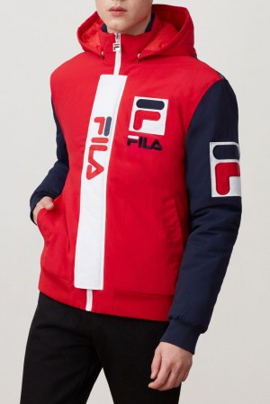 Chaquetas Fila P1 Fila Tech Jacket Hombre Cred/Peac/Wht | 075396AHI