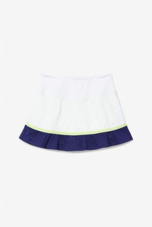 Falda Corta Fila Back Court Flare Skort Mujer Blancas | 015647GNT