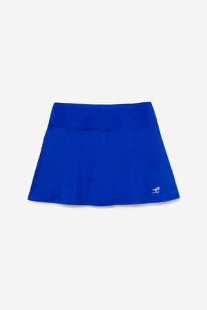 Falda Corta Fila Pickleball Flounce Skort Mujer Azules | 254701AZI