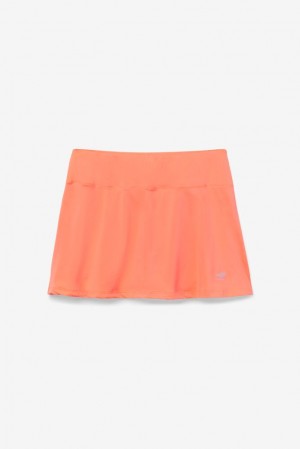 Falda Corta Fila Pickleball Flounce Skort Mujer Coral | 760518BCL