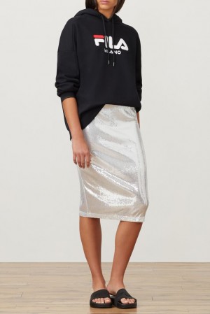 Falda Fila Fila Milano Sequin Skirt Mujer Plateadas | 041725JVN