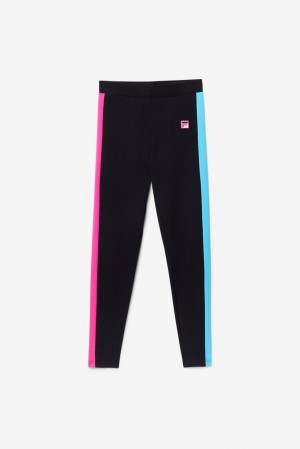 Leggins Fila Riviera Legging Mujer Negras Rosas Azules | 921065TCV