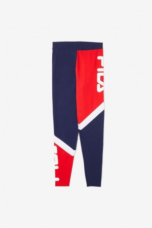 Leggins Fila Sia High Rise Legging Mujer Rojas Blancas | 926543CMB