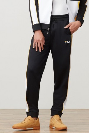 Pantalon Fila Yuri Pant Hombre Blk/Wht/Gfus | 064137QTP