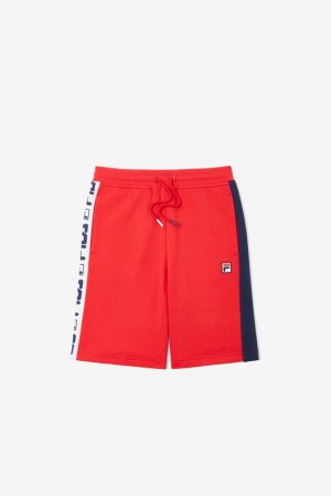 Pantalones Fila Logo Short Unisex Rojas | 918532ERB