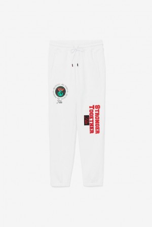 Pantalones Jogger Fila Rhys Jogger Unisex Blancas | 895317BKQ