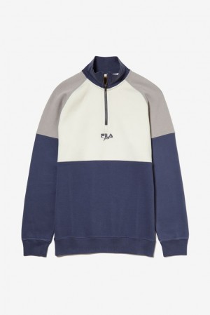 Pullover Fila Sebastian Half Zip Pullover Mujer 290 Ash / Rabbit | 894301ZUF