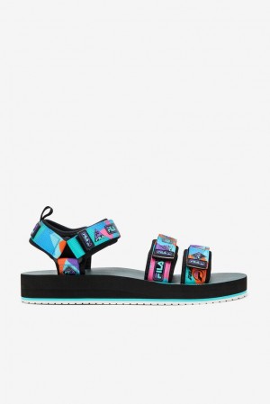 Sandalias Deslizantes Fila Drifter Dns '90s Slide Sandals Hombre Negras Moradas Rojas Naranjas | 408153YXB