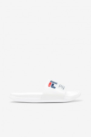 Sandalias Deslizantes Fila Drifter Luxe Clear Slide Sandals Mujer Blancas Azul Marino Rojas | 352614LSY