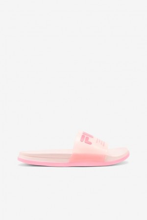 Sandalias Deslizantes Fila Drifter Luxe Clear Slide Sandals Mujer Rosas | 871293HFA