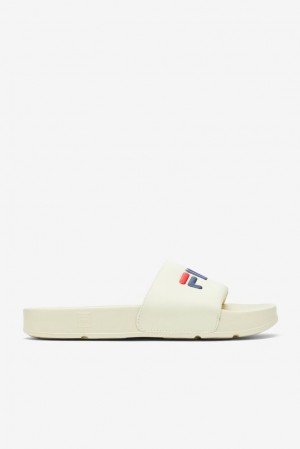 Sandalias Deslizantes Fila Drifter Slide Sandals Hombre Creme Azul Marino Rojas | 071354BEK