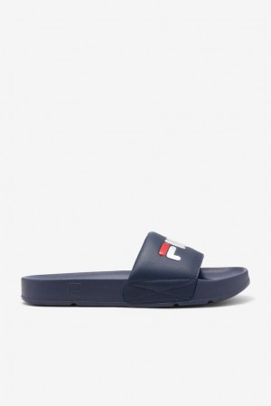 Sandalias Deslizantes Fila Drifter Slide Sandals Hombre Azul Marino Rojas Blancas | 931024GAI