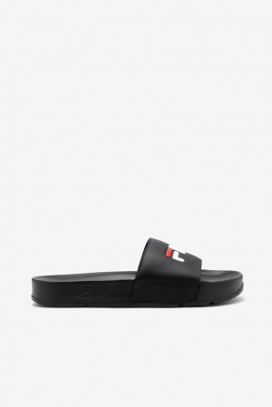 Sandalias Deslizantes Fila Drifter Slide Sandals Mujer Negras Rojas Blancas | 249576DVM