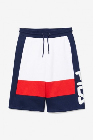 Short Fila Ansel Short Hombre Blancas Rojas | 907345MDZ