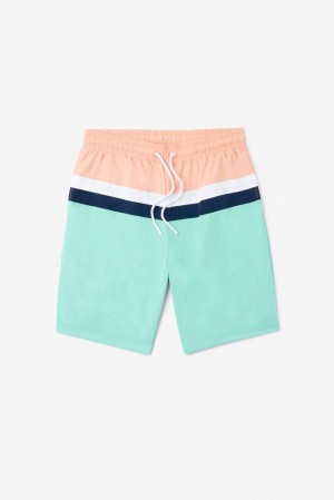 Short Fila Charlie Swim Short Hombre Blancas Verde Menta | 312069RZK