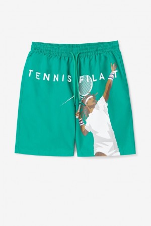 Short Fila Cook Seersucker Short Hombre Verde | 271530HGM