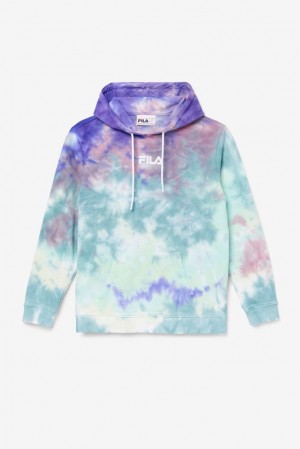 Sudadera con Capucha Fila Aerolynn Tie Dye Hoodie Mujer Azules | 487126RZA