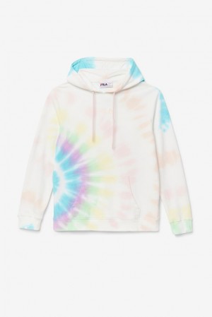 Sudadera con Capucha Fila Aerolynn Tie Dye Hoodie Mujer Creme | 754126MVX