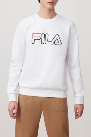 Sudadera con Capucha Fila Basil Sweatshirt Hombre Blancas | 751683VBU