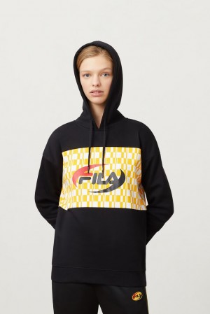 Sudadera con Capucha Fila Brianna Hoodie Mujer Blk/Gfus/Cred | 021957NJE